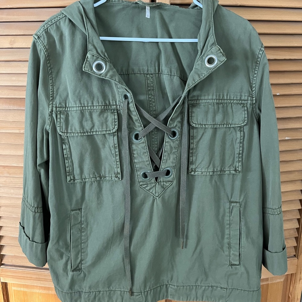 Free people green jacket